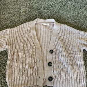 La Hearts Cream Chunky Knit Cardigan